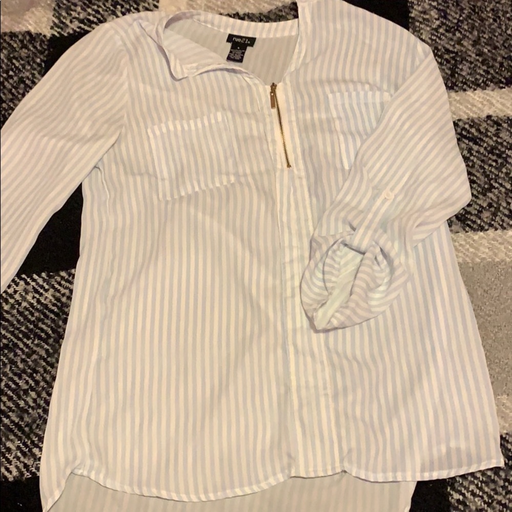 3/4 sleeve stripe shirt